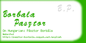 borbala pasztor business card