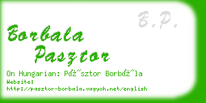 borbala pasztor business card